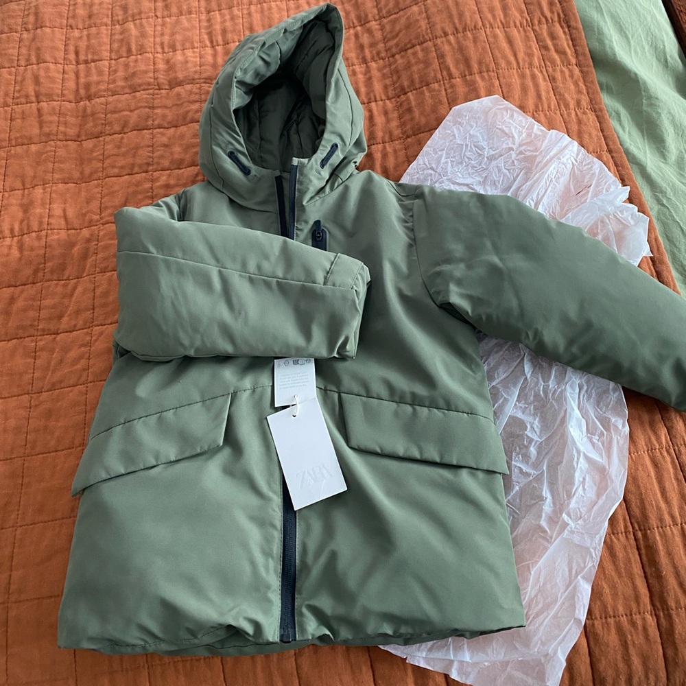Zara Olive Water-Repellent Jacket